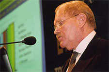 Franz Ehrhardt at one of his many corporate appearances